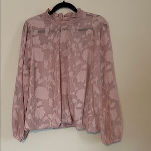 Torrid Pink Floral Sheer Blouse